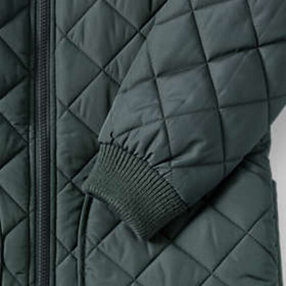 Lands' End Women's Bomber Coat, New XS Forest Green - Picture 3 of 9